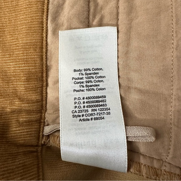 Aritzia Wilfred Free Karmen Corduroy Button Mini Skirt Golden Amber - Picture 6 of 8